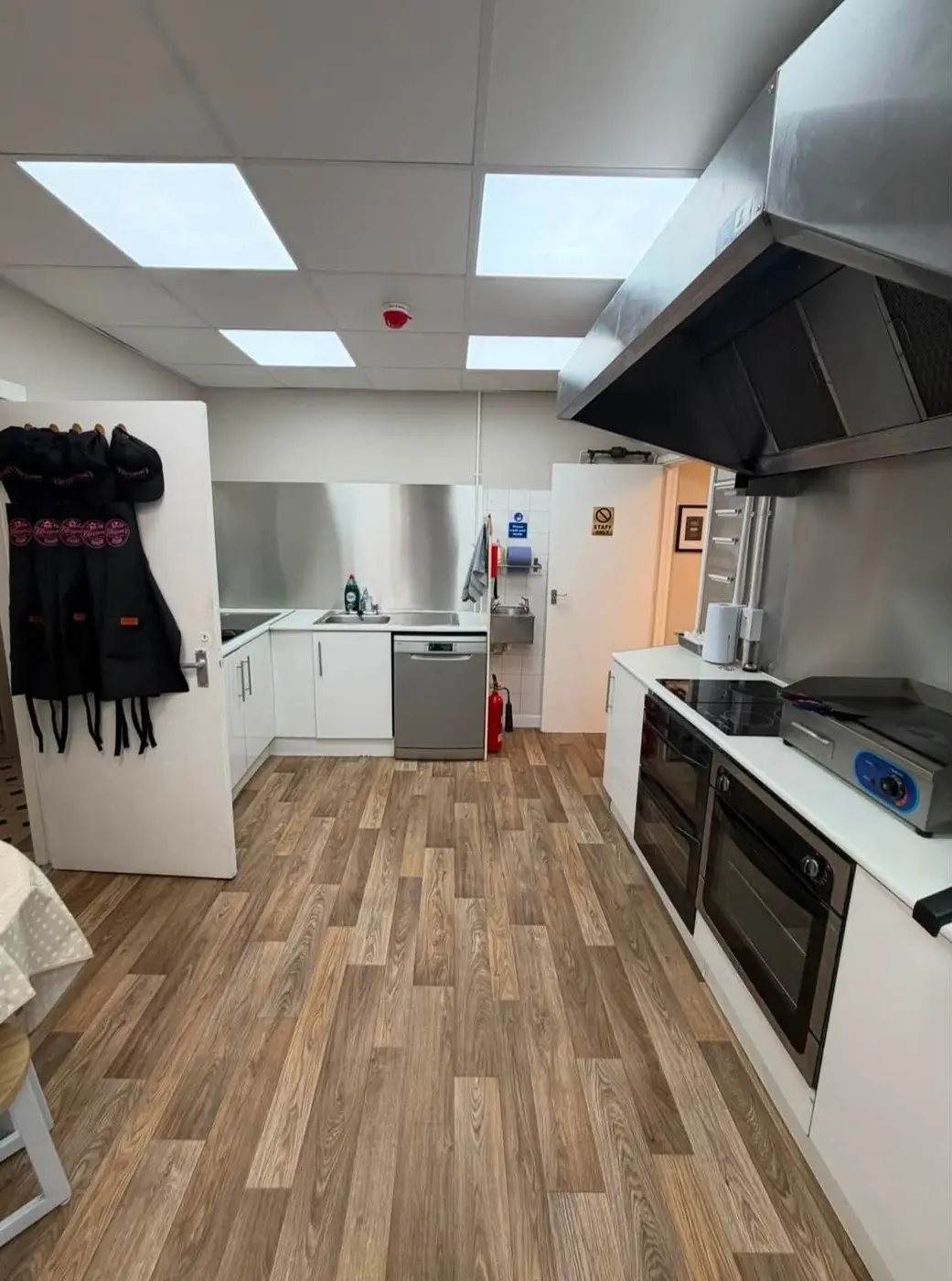 Clean kitchen inside Blossoms Butties